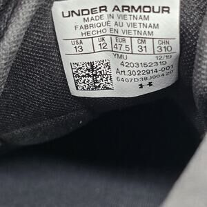 Under Armour Shoes Mens 13 Black White Casual Low Top Slip On Sneakers